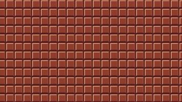 Chocolate bar seamless pattern animation. Chocolate bar background texture. Seamless loop animation. video