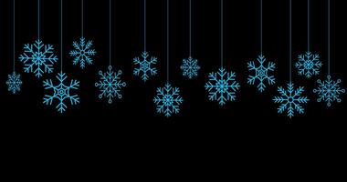 Winter background animation. Blue snowflakes animation. Abstract snowflake border. Winter holidays theme. Background with snowflakes. Transparent background with alpha channel video