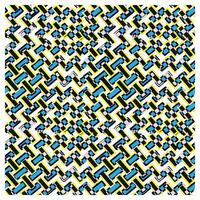 An eye-catching geometric design composed of blue and yellow elements, creating a harmonious visual effect. vector