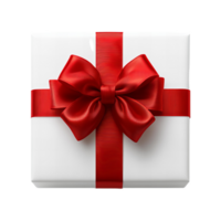 charming gift box with red bow, perfect for Valentine Day celebrations. This elegant design adds touch of romance and joy to any occasion png