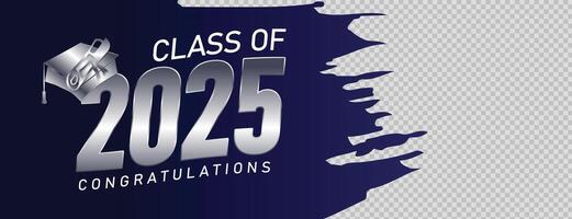 Class of 2025 graduation design with bold typography and creative background elements vector