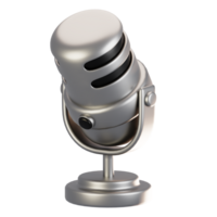 3d rendering general user interface icon concept. 3d render microphone icon png