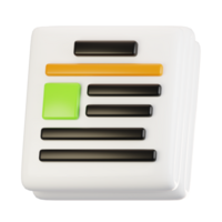 3d rendering general user interface icon concept. 3d render news icon png