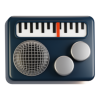 3d rendering general user interface icon concept. 3d render radio icon png