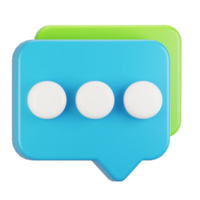 3d rendering general user interface icon concept. 3d render message icon png
