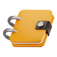 3d rendering general user interface icon concept. 3d render note icon png