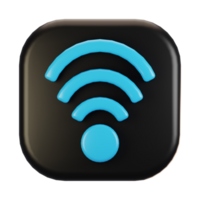 3d rendering general user interface icon concept. 3d render wifi icon png