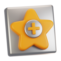 3d rendering general user interface icon concept. 3d render favorite icon png