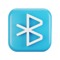 3d rendering general user interface icon concept. 3d render bluetooth icon png