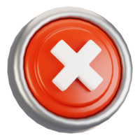 3d rendering general user interface icon concept. 3d render denied icon png