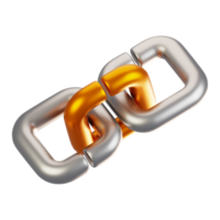 3d rendering general user interface icon concept. 3d render link icon png