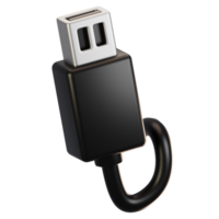 3d rendering general user interface icon concept. 3d render usb icon png