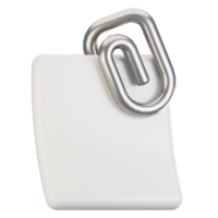 3d rendering general user interface icon concept. 3d render attachment icon png