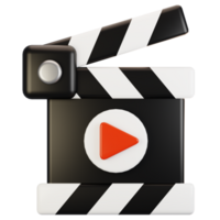 3d rendering general user interface icon concept. 3d render movie player icon png