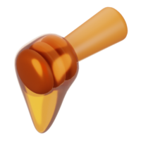 3d rendering autumn icon concept. 3d render honey icon png