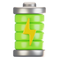 3d rendering general user interface icon concept. 3d render battery icon png
