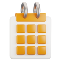 3d rendering general user interface icon concept. 3d render calendar icon png