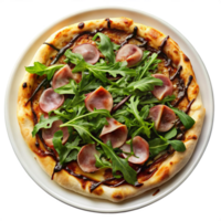 Classic Italian pizza with crispy crust on a transparent backdrop png