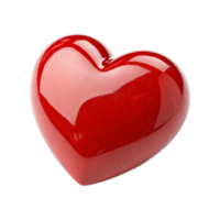 Red Heart 3D Render isolated on transparent background png