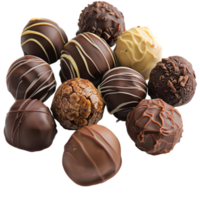 Chocolate Truffles with Smooth Cocoa Coating png