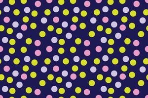 Polka colorful dots cute abstract seamless repeat pattern vector