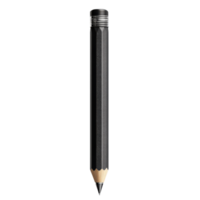 classic black pencil with sharp tip, perfect for writing and drawing. Its sleek design and pointed end make it essential tool for artists and students alike png