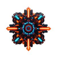 Mandala art featuring contrasting neon colors and intricate details, showcasing vibrant design with central circular element and radiating patterns that evoke energy and creativity png