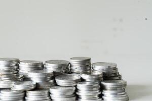 abstract stack of coins for copy space photo