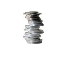 tack of coin isolated element photo
