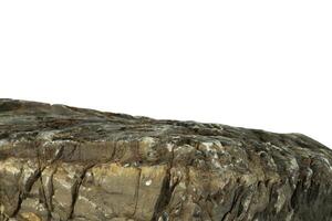 Abstract rock cliff border isolated photo
