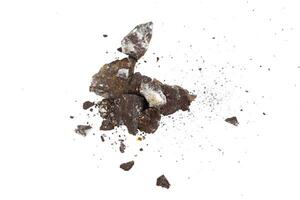 Explosion of rock with dust isolated element photo