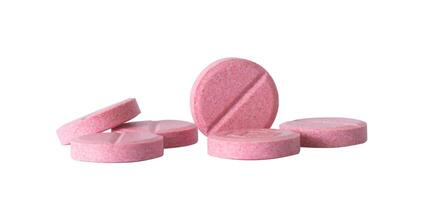 Set of drug on the table isolated photo