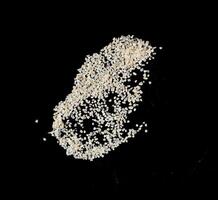 Detail of sand particle isolated photo