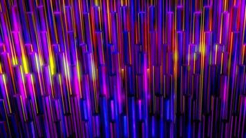 Rotating Rectangular Hexagons in Space in Rainbow Tones. video