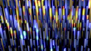 Movement of Geometric Figure in the form of Triangular Rectangles in Blue and Golden tones. video