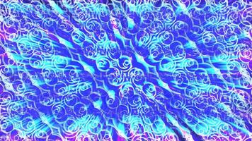 Movement of Blue Lines and Particles in Space in the Form of Patterns. video