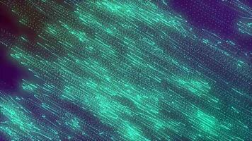 Animated Moving Particles Of Sea Wave Color On Lilac Blue Background. video