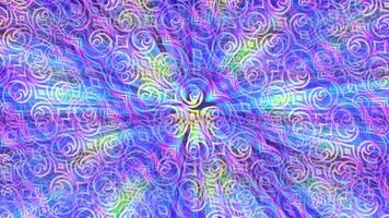 Movement of Yellow-Blue Lines in Space in the Form of Rays and Patterns. video