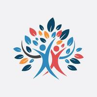 logo for a company that is made up of two people holding hands vector