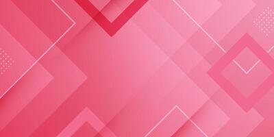 Abstract square background with gradient red soft color background. Simple overlap square shape and lines pattern design. vector