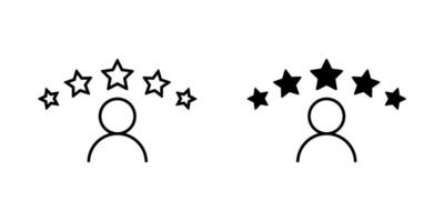 Person rating, review user icon. Default avatar with five star sign symbol vector