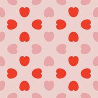 Red And Pink Heart Minimal Seamless Pattern Romance And Simple. vector