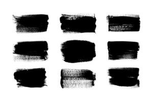 Set of Hand Drawn Grunge Brush Strokes and Lines. Creative brush lines with rough edges. Abstract freehand doodle line borders. Highlight splashes vector