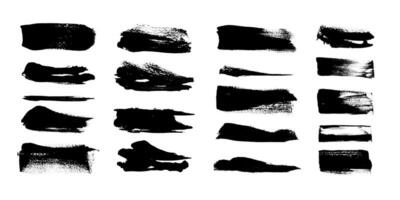 Hand Drawn Grunge Brush Strokes and Lines. Creative brush lines with rough edges. Abstract freehand doodle line borders. Highlight splashes vector