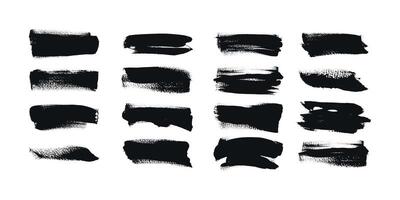 Collection of Hand Drawn Grunge Brush Strokes and Lines. Creative brush lines with rough edges. Abstract freehand line borders. Highlight splashes vector
