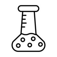 Flask solid black Line Icon Design vector