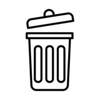 Garbage Black Line Icon Design vector