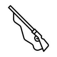 Gun black Line Icon Design vector
