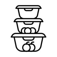 Food container Line Icon Design vector