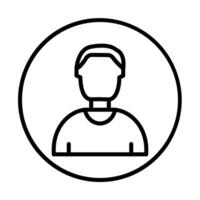 Avatar Line Icon Design vector